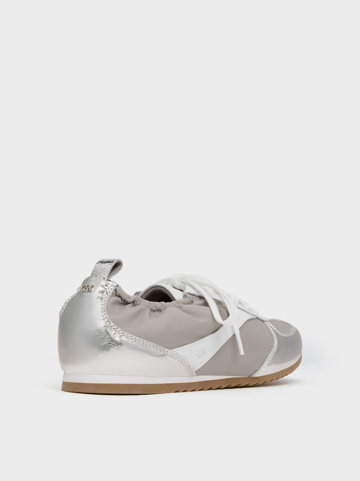 Jace Metallic Sneakers - Silver | CHARLES & KEITH