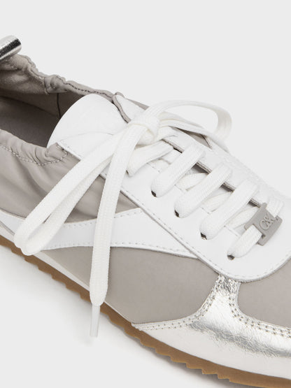 Jace Metallic Sneakers - Silver | CHARLES & KEITH