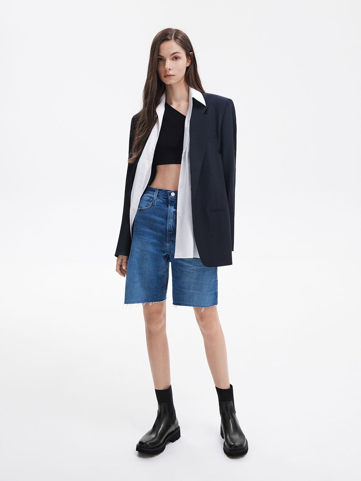 Remy Ridged-Sole Chelsea Boots - Black | CHARLES & KEITH