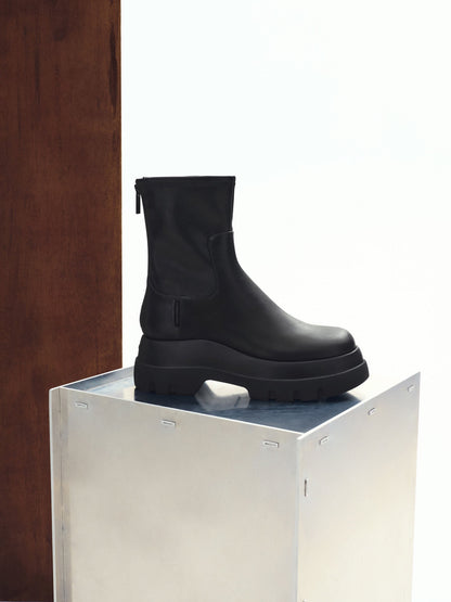 Leoi Chunky Ankle Boots - Black | CHARLES & KEITH