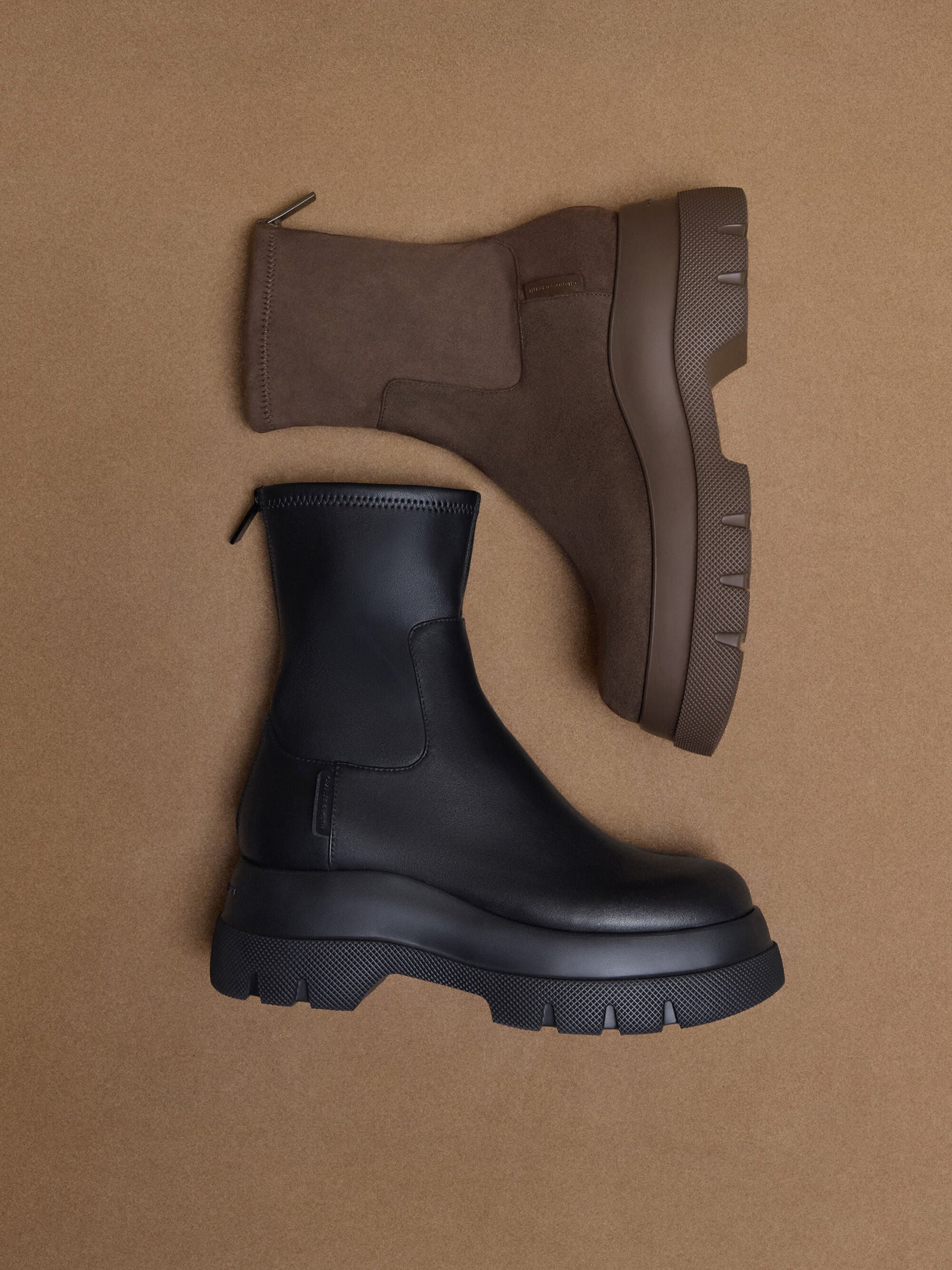 Leoi Chunky Ankle Boots - Black | CHARLES & KEITH