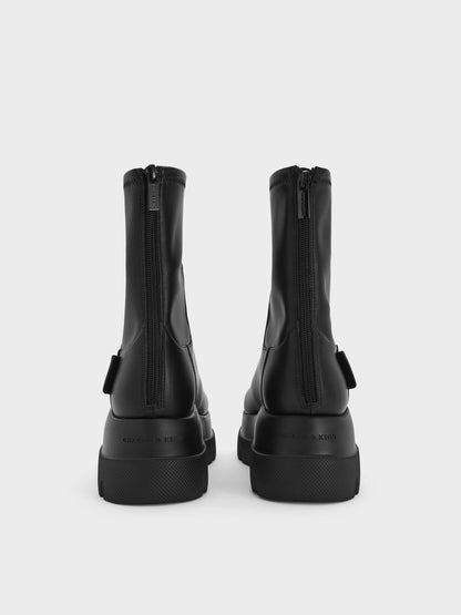 Leoi Chunky Ankle Boots - Black | CHARLES & KEITH