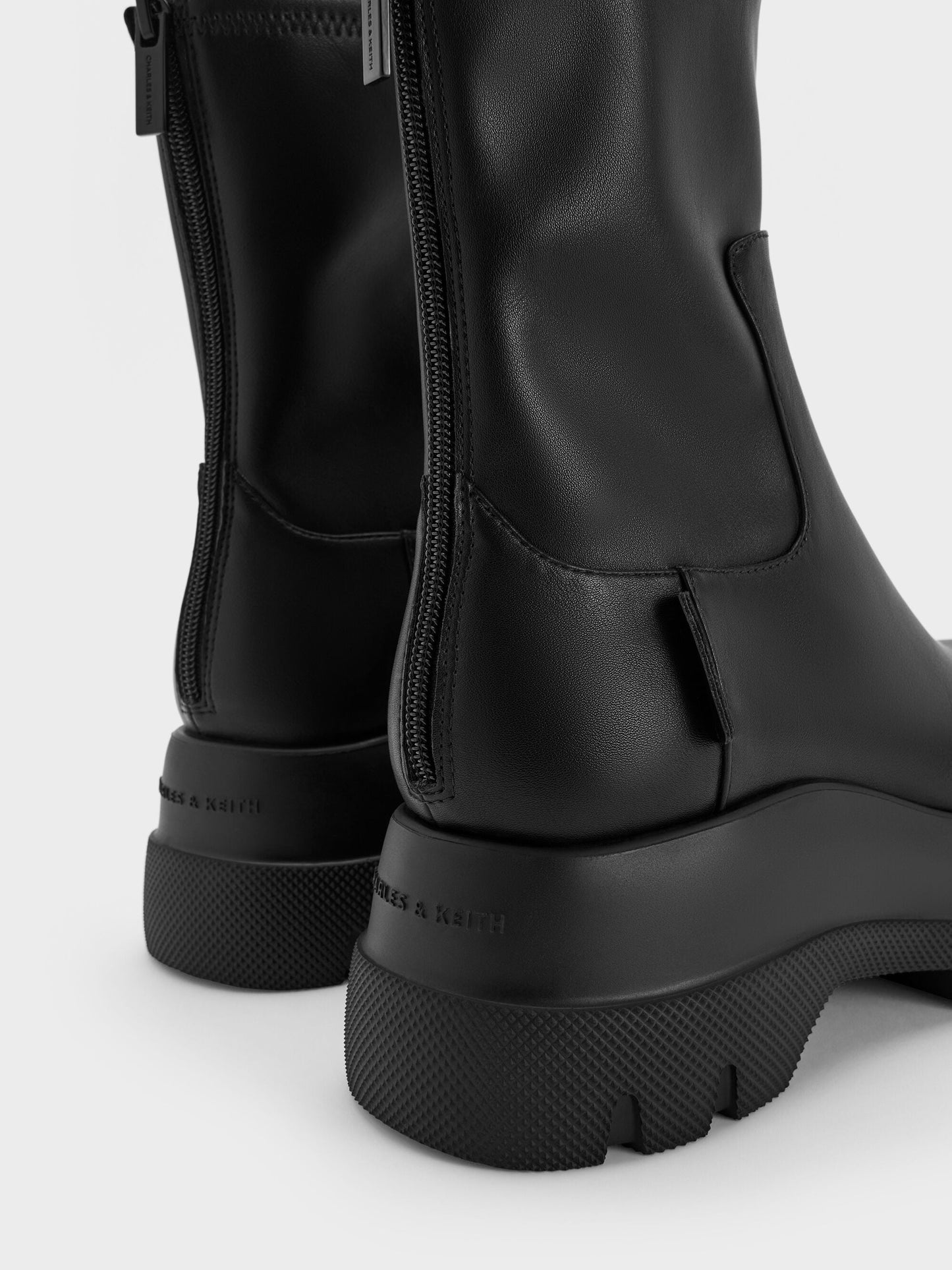 Leoi Chunky Ankle Boots - Black | CHARLES & KEITH