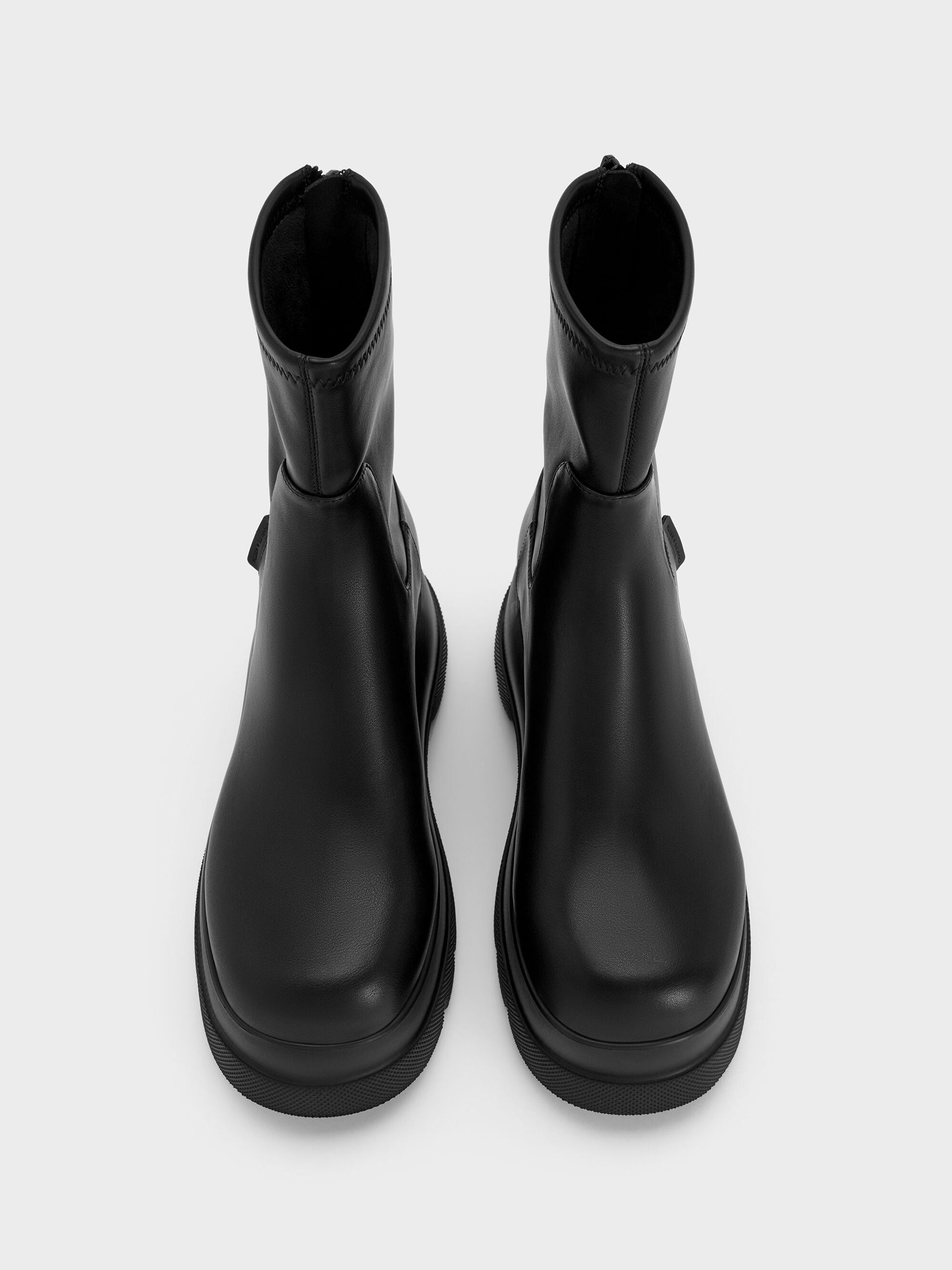 Leoi Chunky Ankle Boots - Black | CHARLES & KEITH