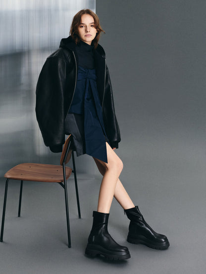 Leoi Chunky Ankle Boots - Black | CHARLES & KEITH