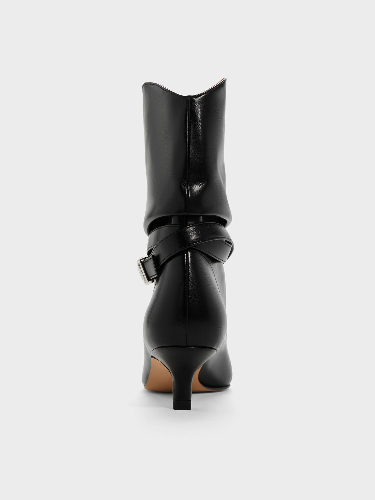 Karter Kitten-Heel Boots - Black | CHARLES & KEITH