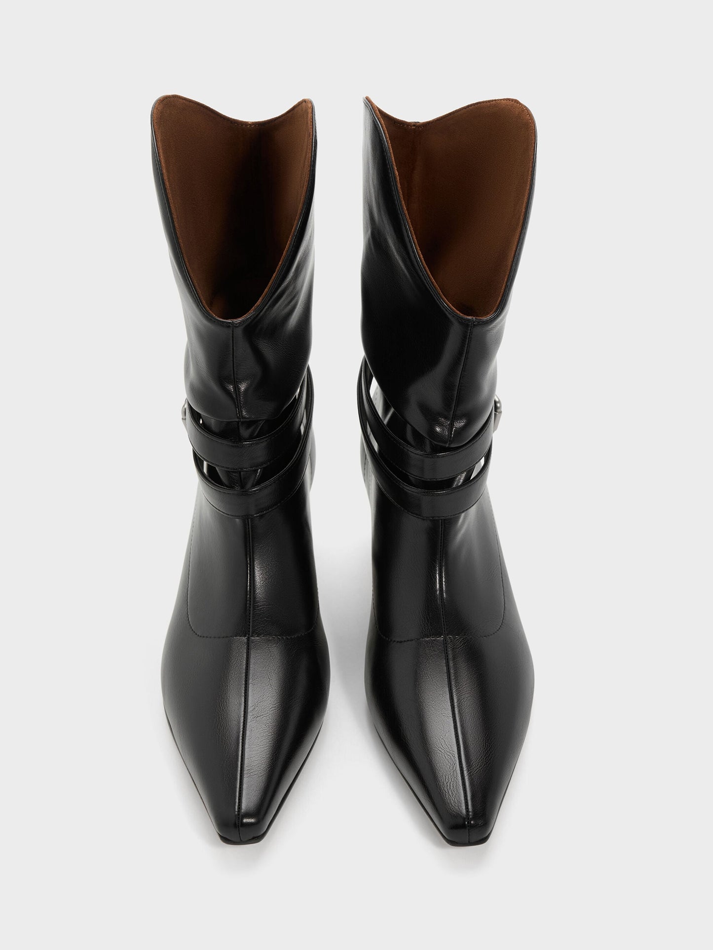 Karter Kitten-Heel Boots - Black | CHARLES & KEITH
