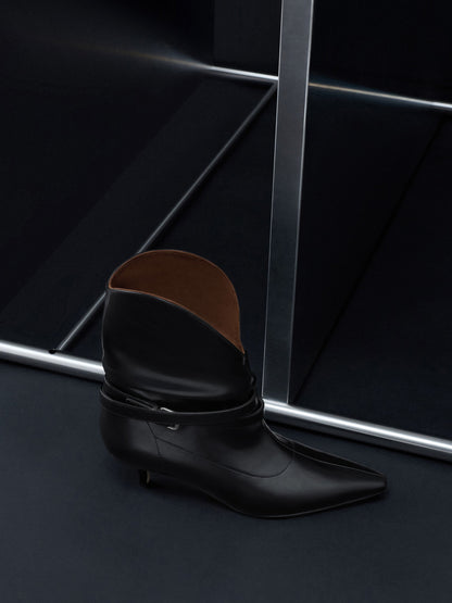 Karter Kitten-Heel Boots - Black | CHARLES & KEITH