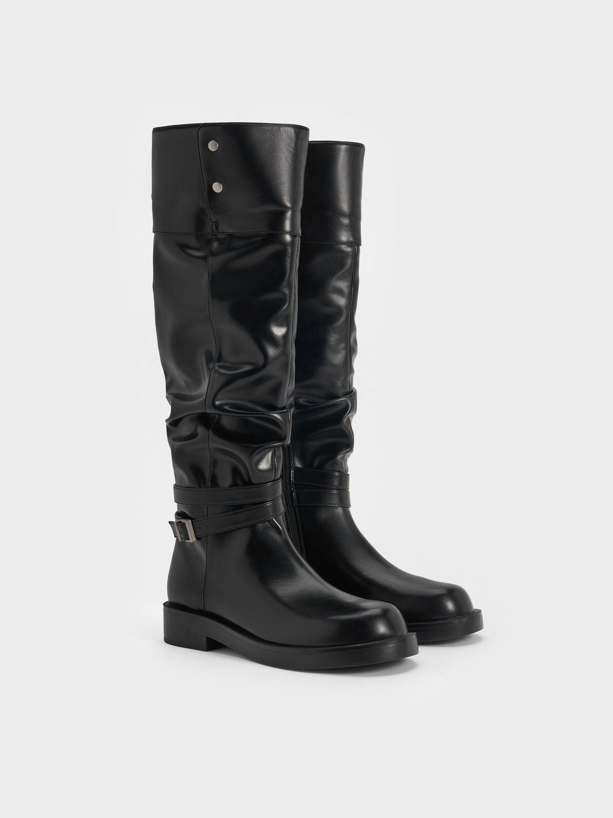 Eilis Thigh-High Boots - Black | CHARLES & KEITH