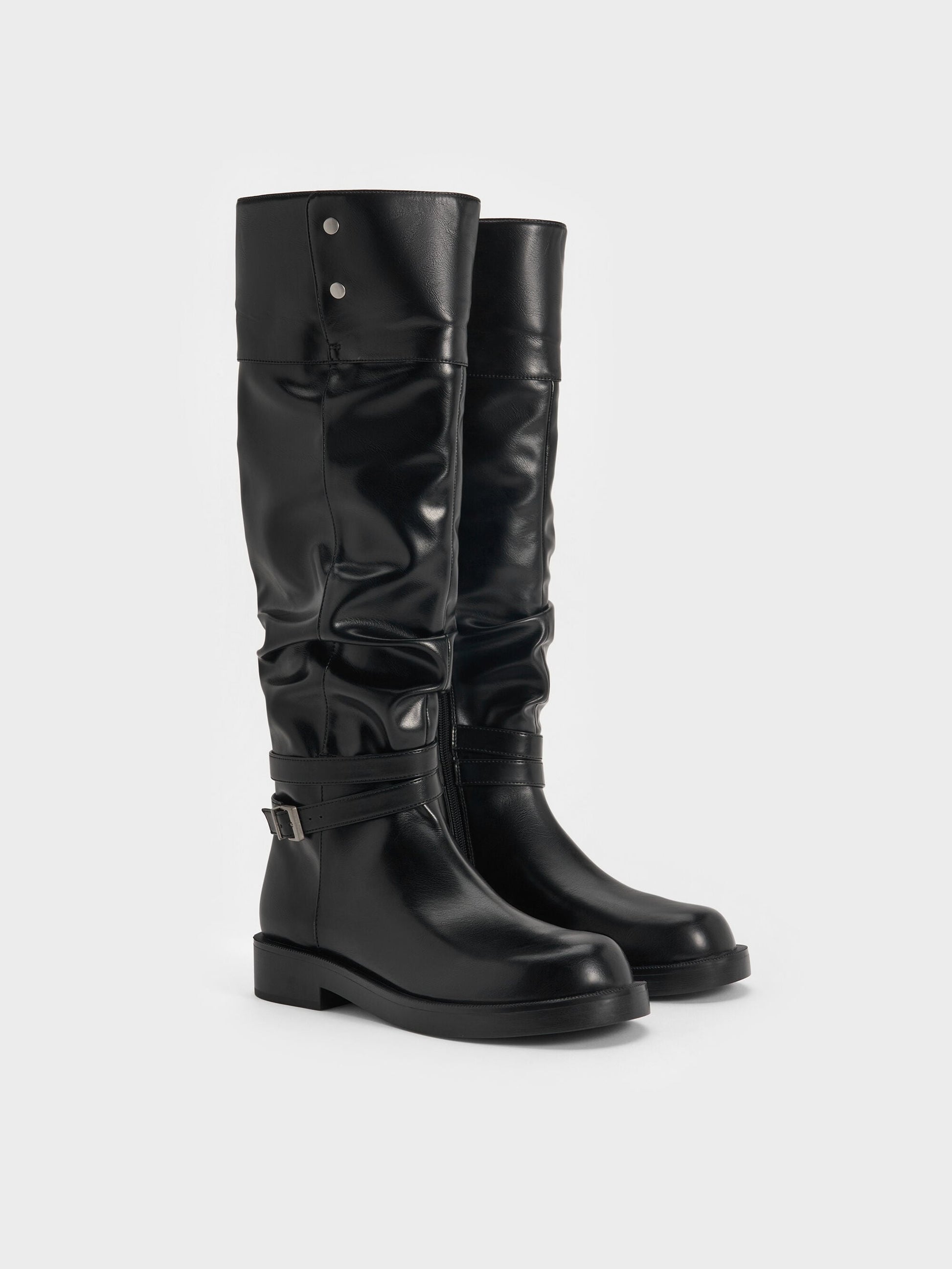 Eilis Thigh-High Boots - Black | CHARLES & KEITH