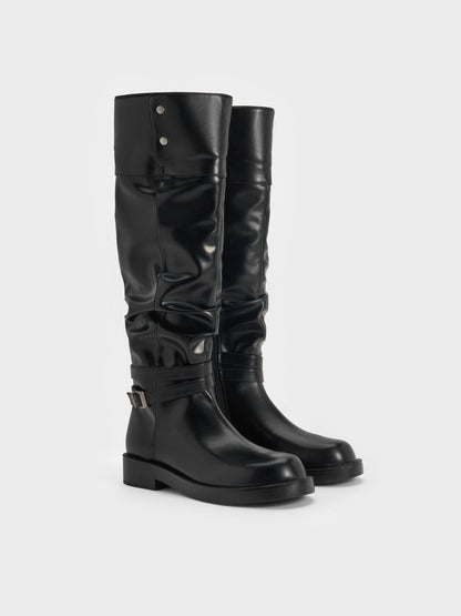 Eilis Thigh-High Boots - Black | CHARLES & KEITH