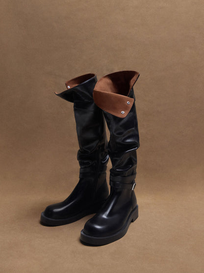 Eilis Thigh-High Boots - Black | CHARLES & KEITH
