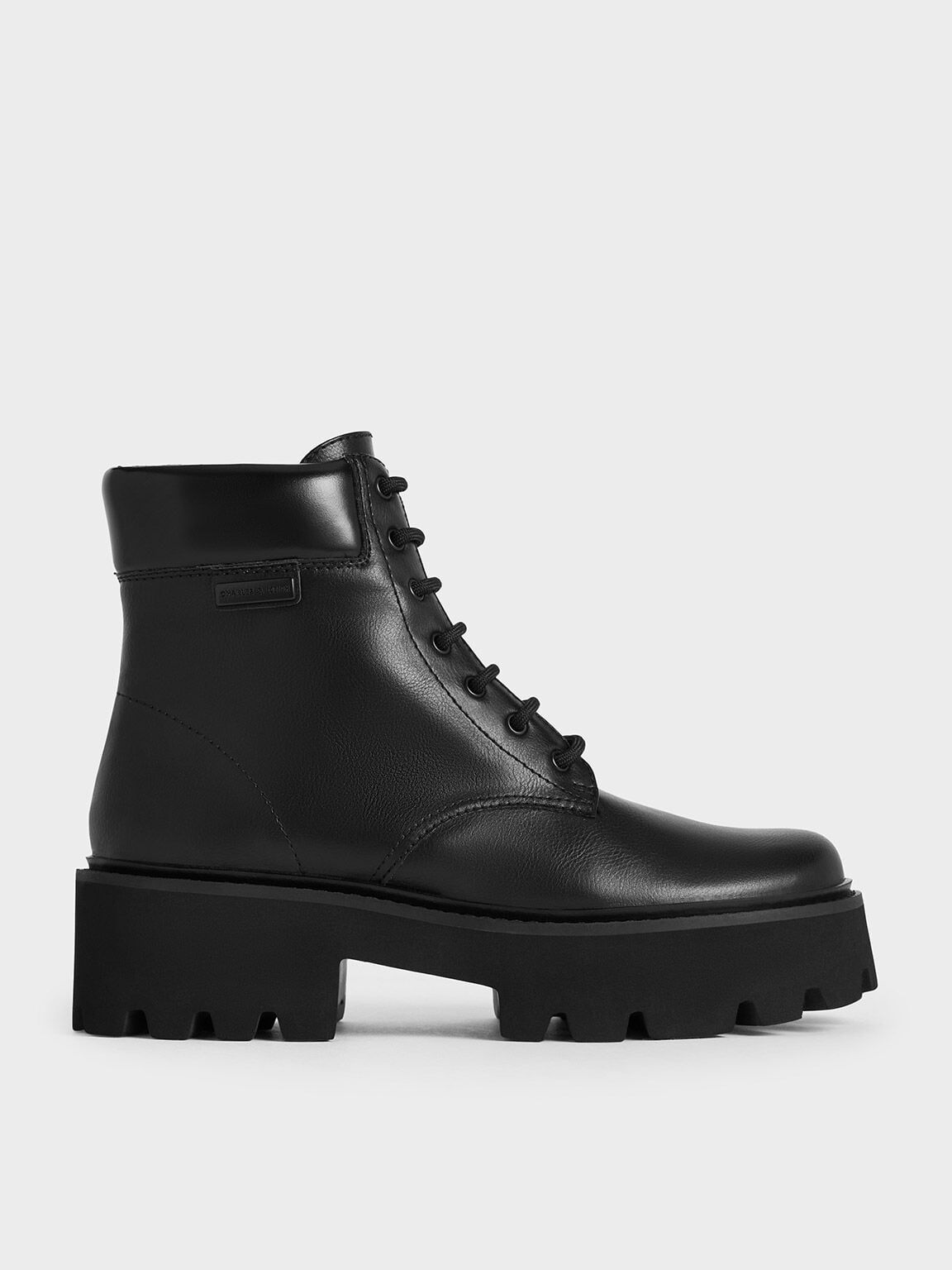 Ripley Ridged-Sole Ankle Boots - Black2 | CHARLES & KEITH