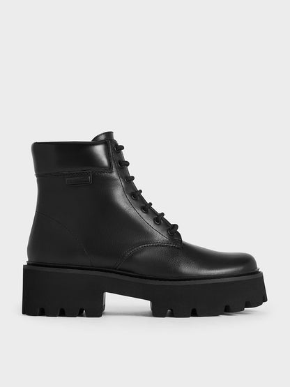 Ripley Ridged-Sole Ankle Boots - Black2 | CHARLES & KEITH