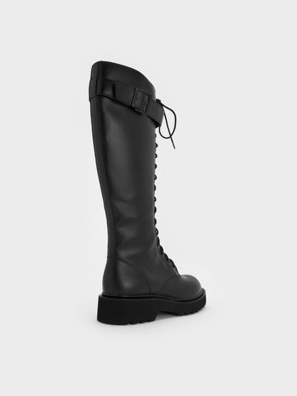 Darian Knee-High Boots - Black | CHARLES & KEITH