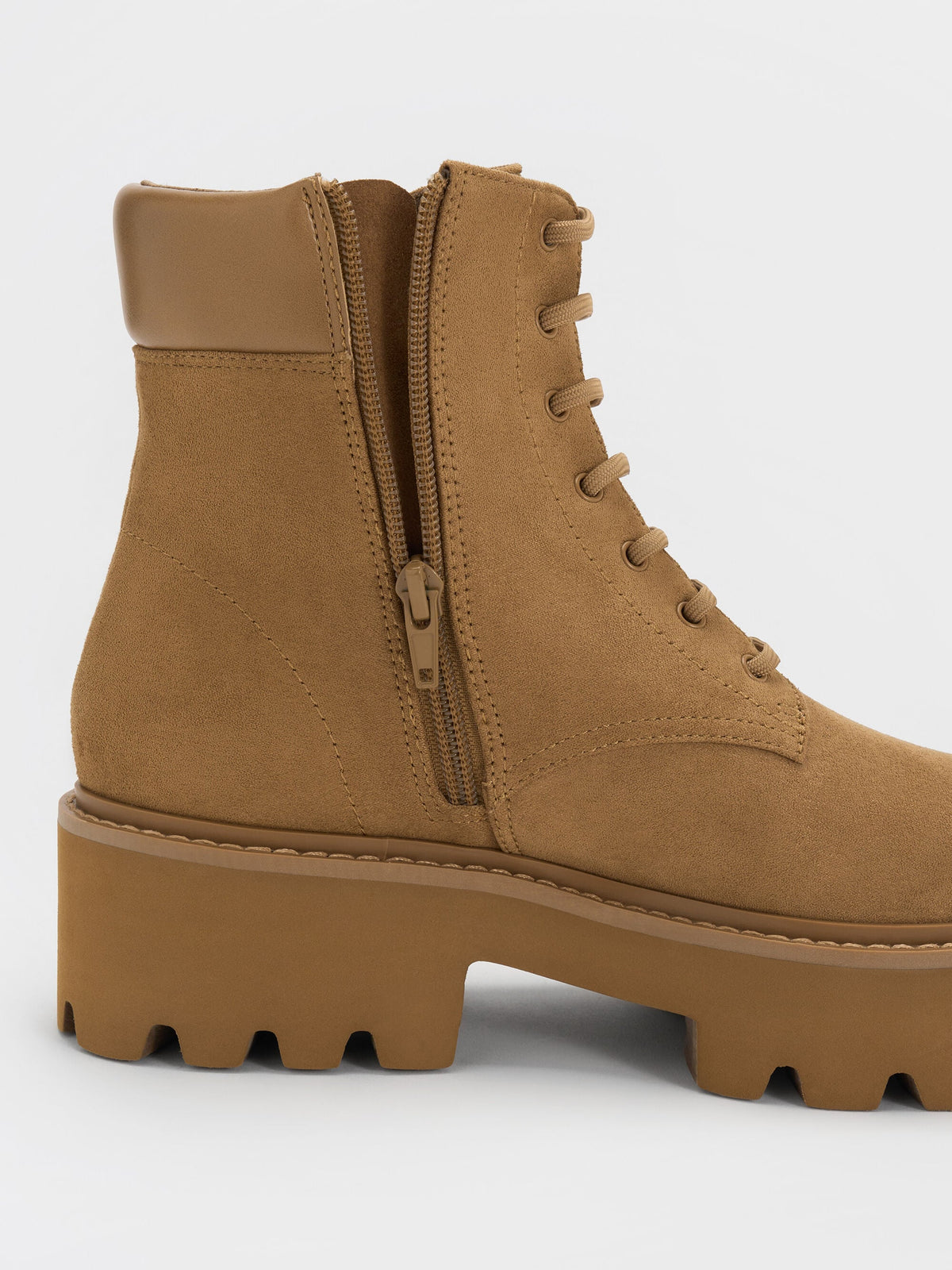 Ripley Ridged-Sole Ankle Boots - Sand | CHARLES & KEITH