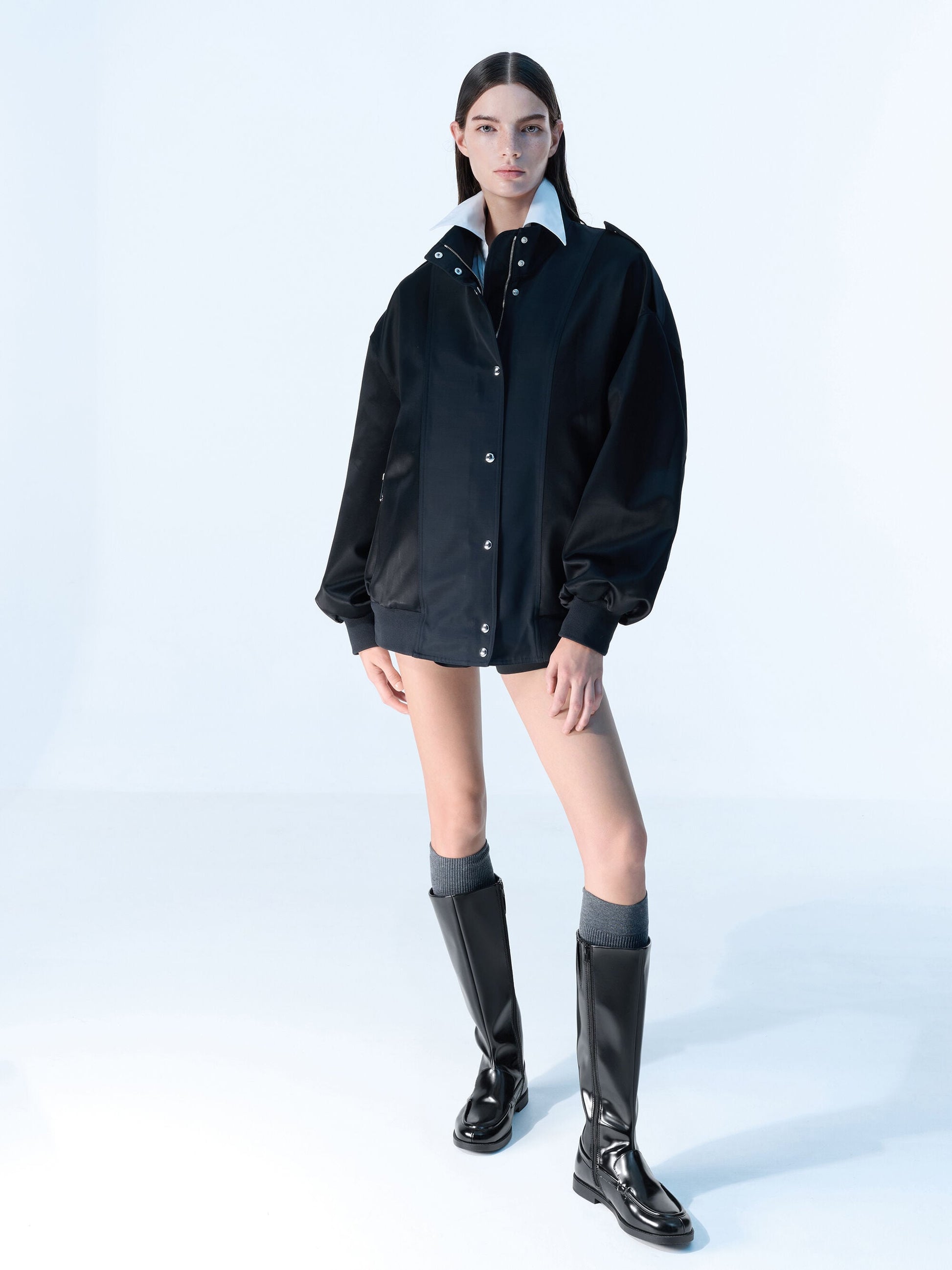 Jagger Knee-High Loafer-Boots - Black Box | CHARLES & KEITH