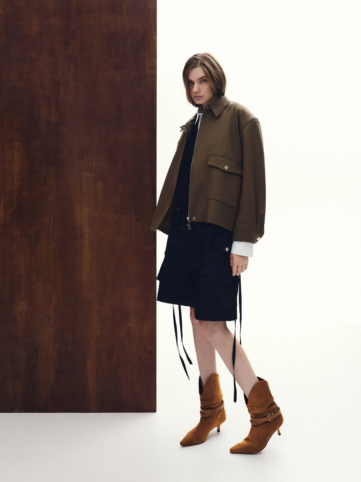 Karter Faux Suede Kitten-Heel Boots - Cognac | CHARLES & KEITH