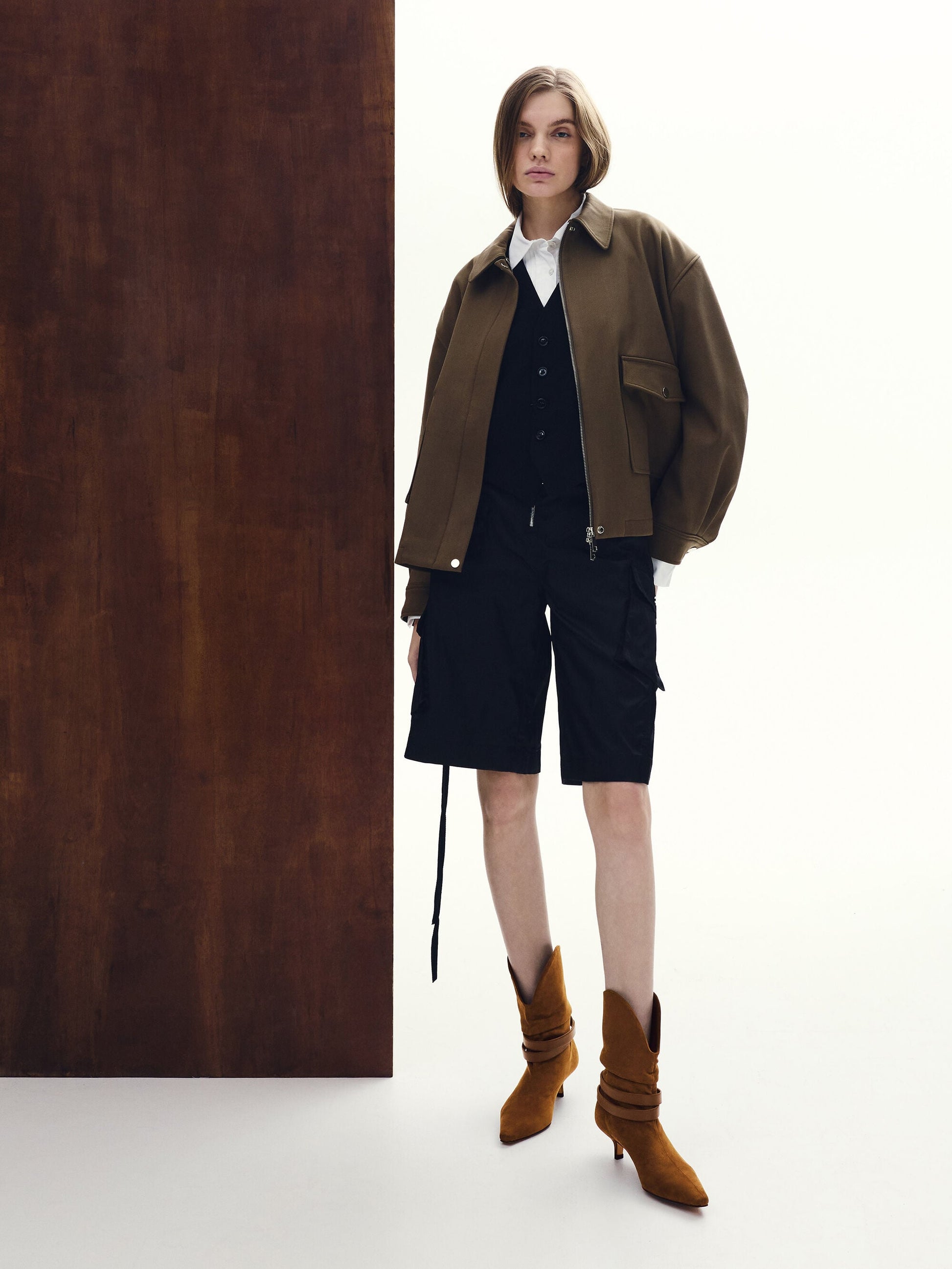 Karter Faux Suede Kitten-Heel Boots - Cognac | CHARLES & KEITH