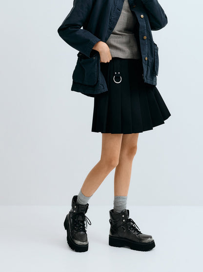 Eliot Platform Combat Boots - Grey | CHARLES & KEITH