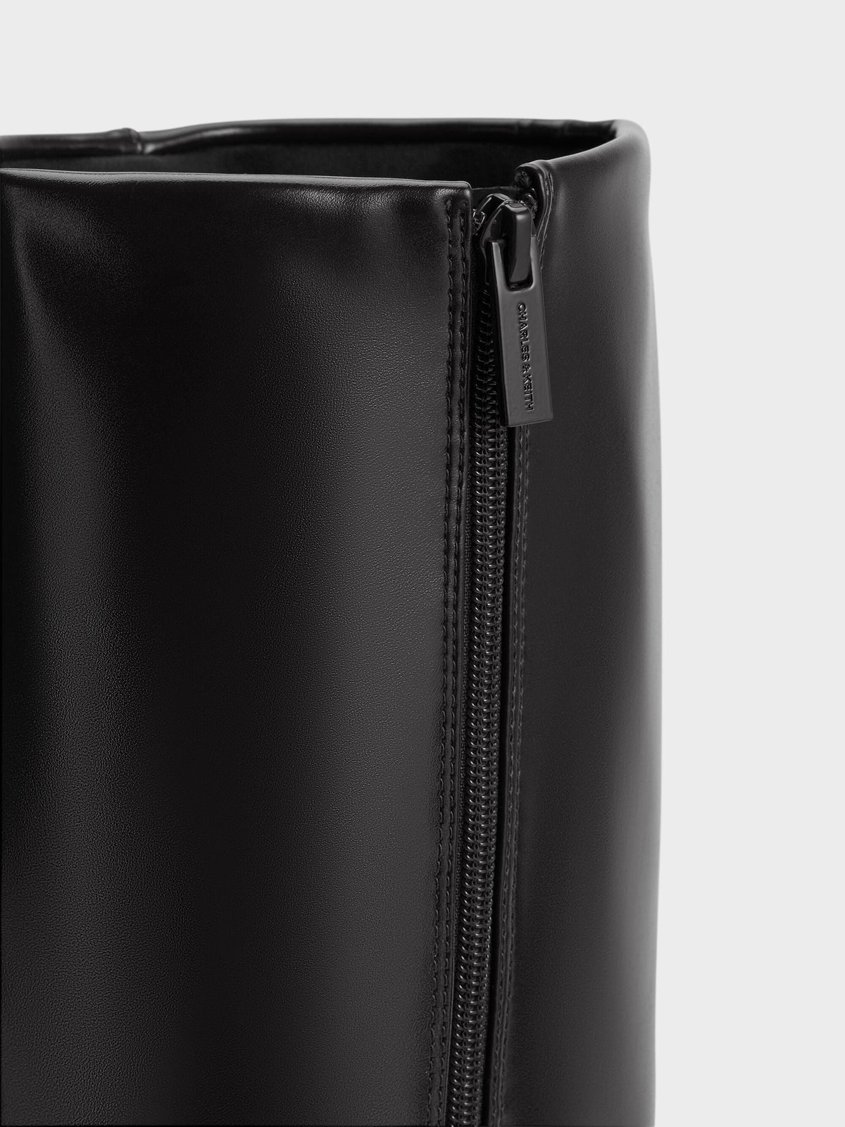 Pointed Stiletto Knee-High Boots - Black | CHARLES & KEITH