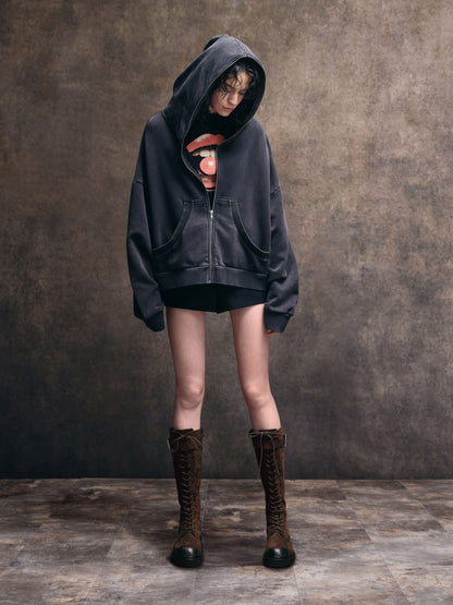 Darian Faux Suede Knee-High Boots - Dark Brown Textured | CHARLES & KEITH