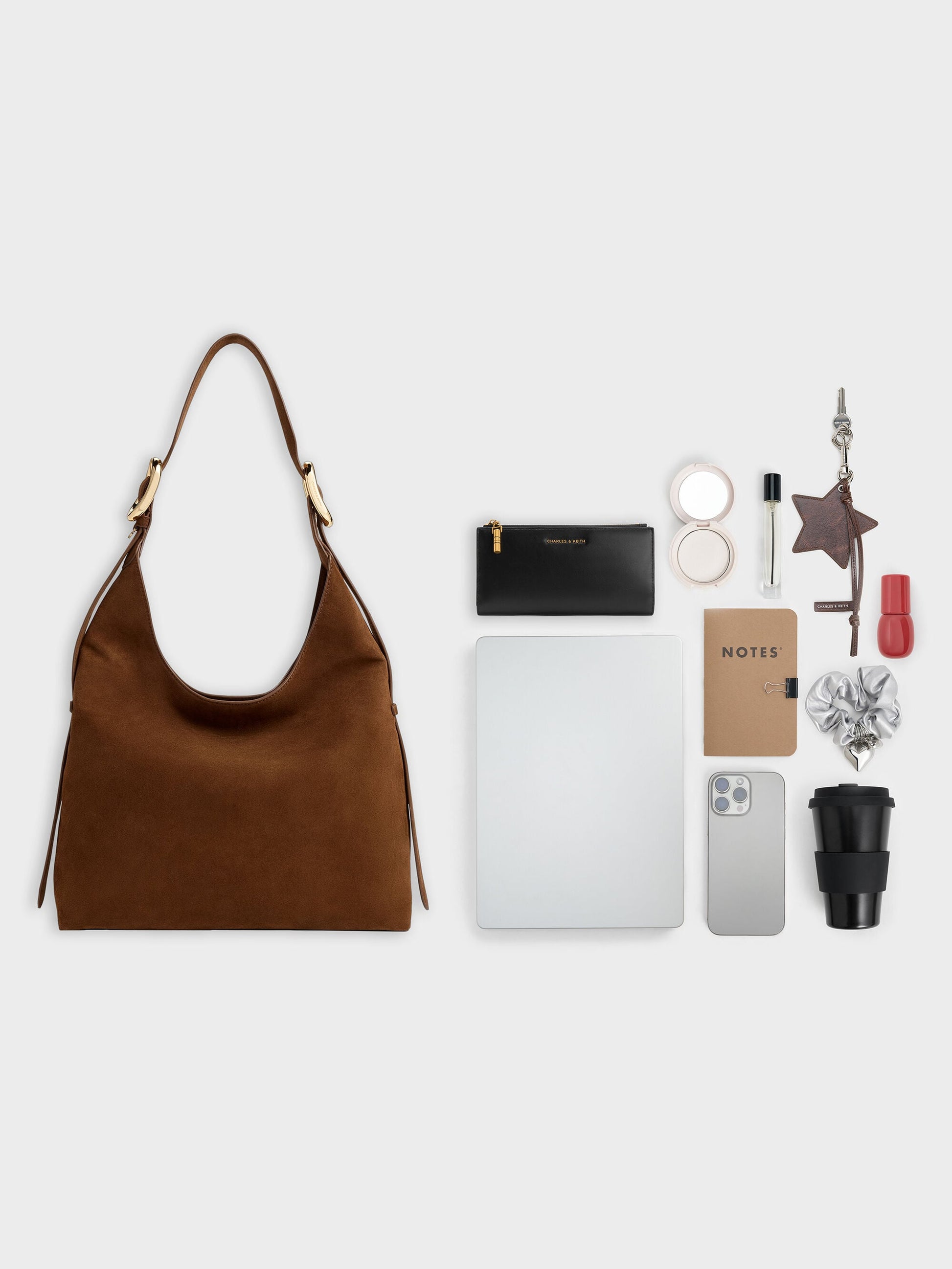 Aislin Hobo Bag - Pecan Brown | CHARLES & KEITH