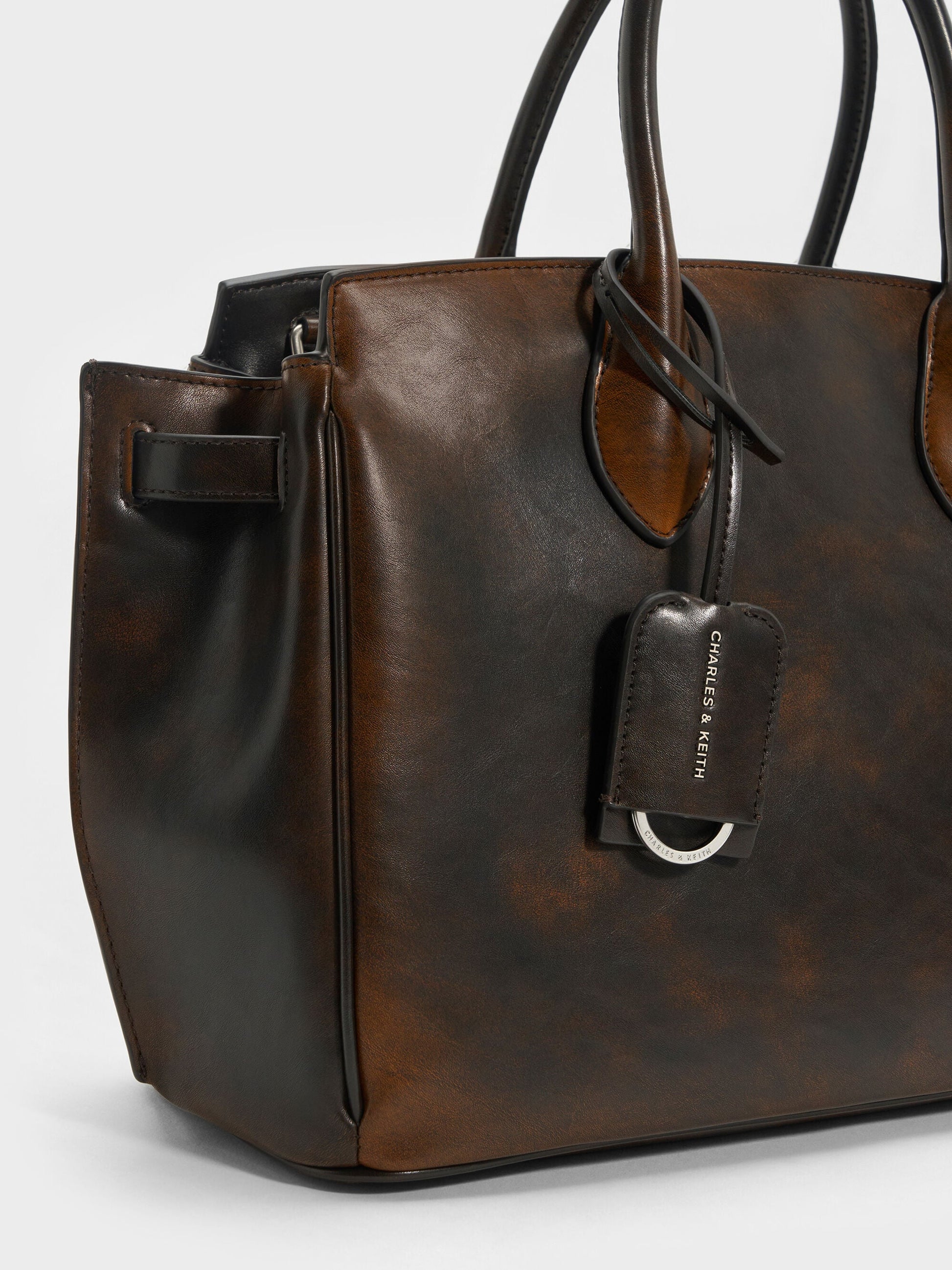 Large Ginevra Tote Bag - Brown | CHARLES & KEITH