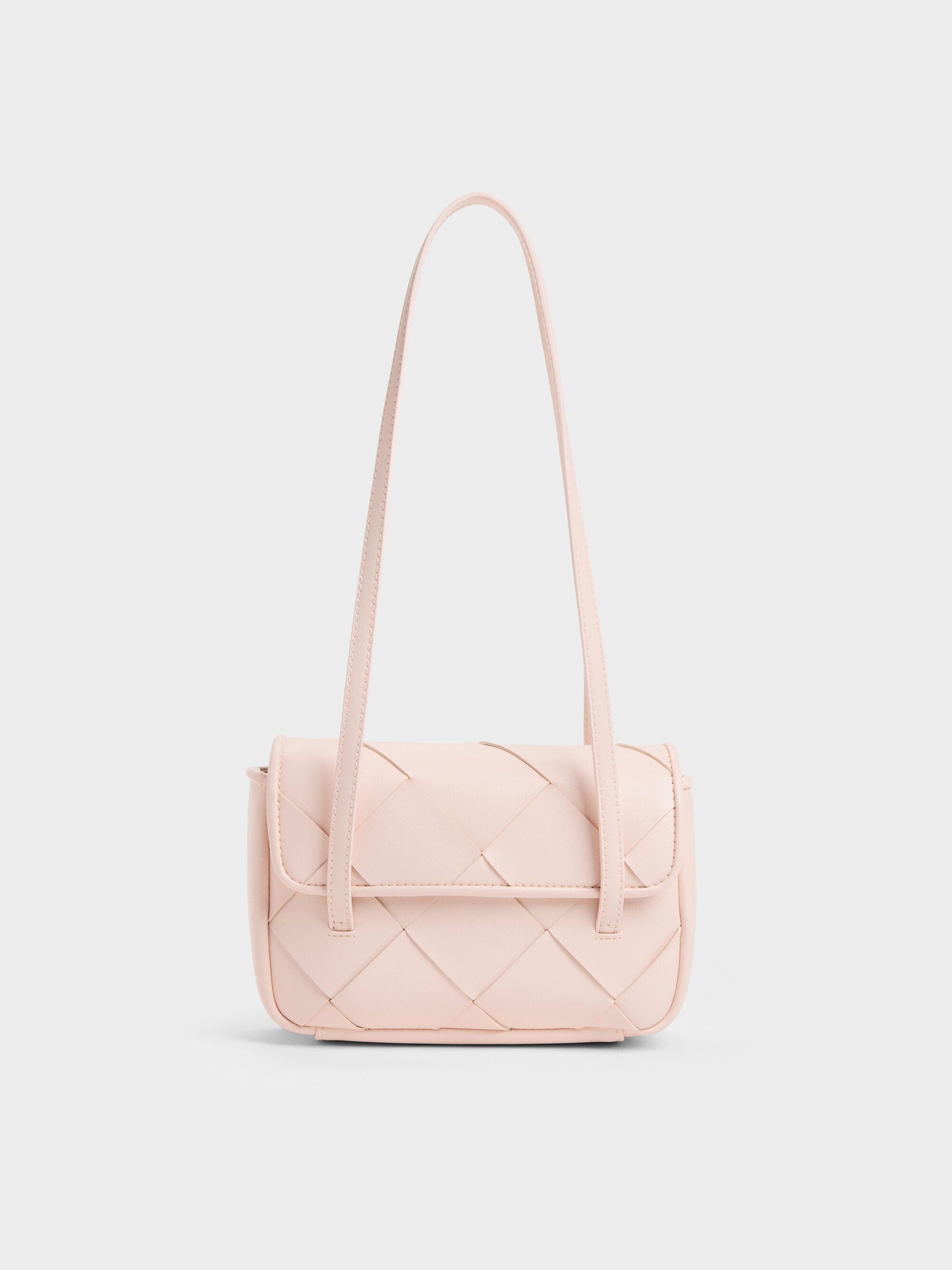 Maribel Woven Shoulder Bag - Soft Pink | CHARLES & KEITH