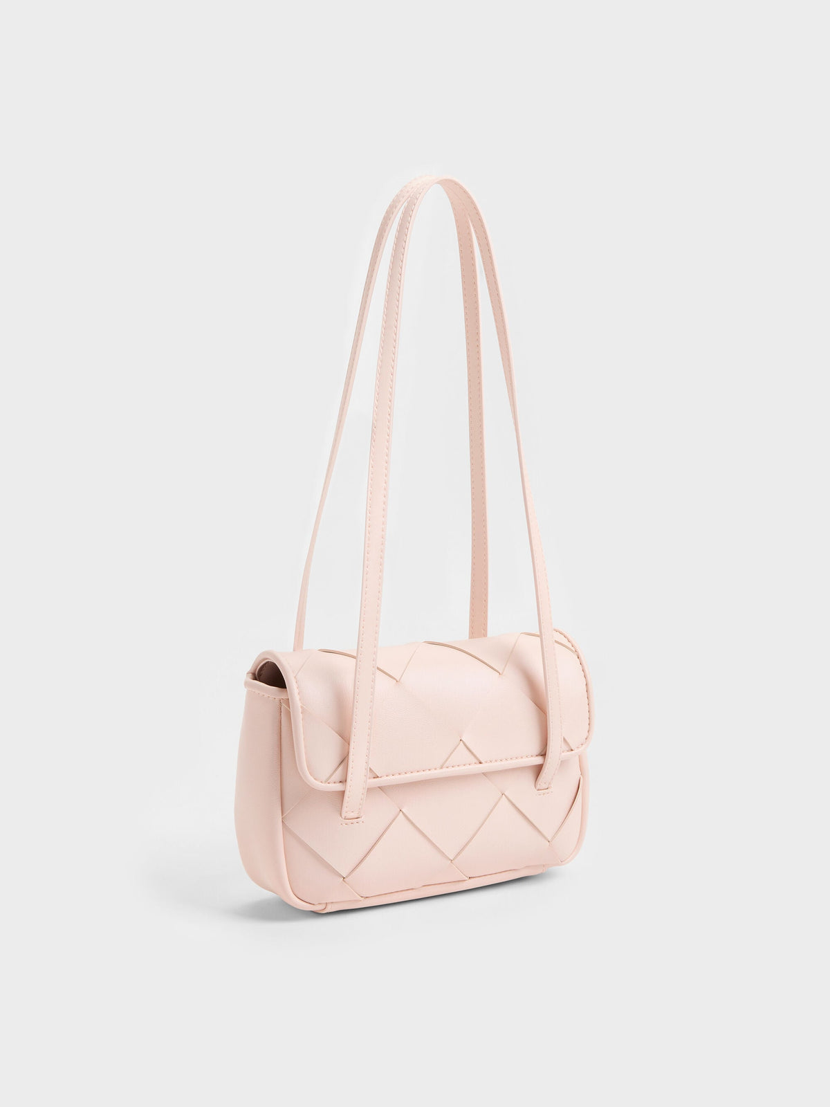 Maribel Woven Shoulder Bag - Soft Pink | CHARLES & KEITH