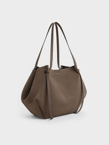 XL Calla Tote Bag - Stone Grey | CHARLES & KEITH