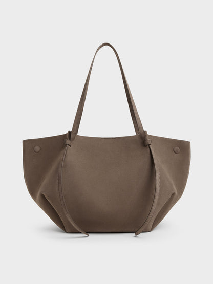XL Calla Tote Bag - Stone Grey | CHARLES & KEITH