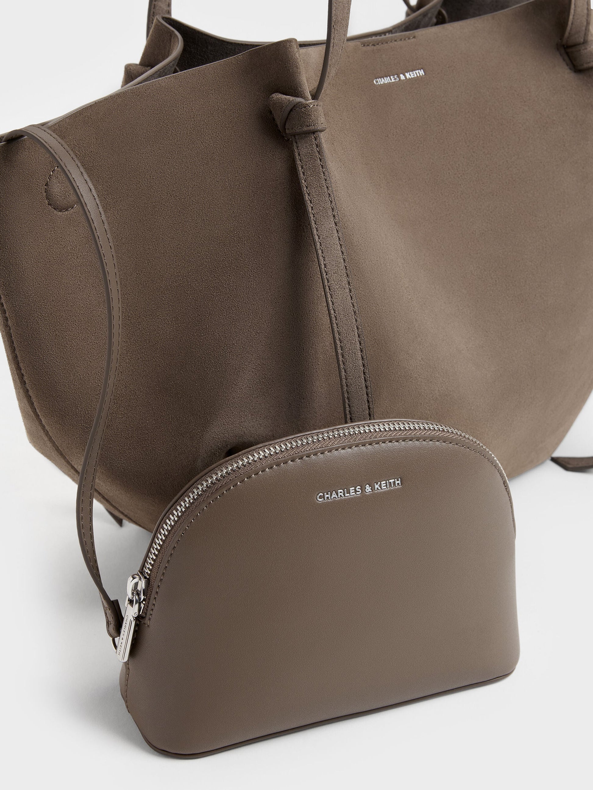 XL Calla Tote Bag - Stone Grey | CHARLES & KEITH