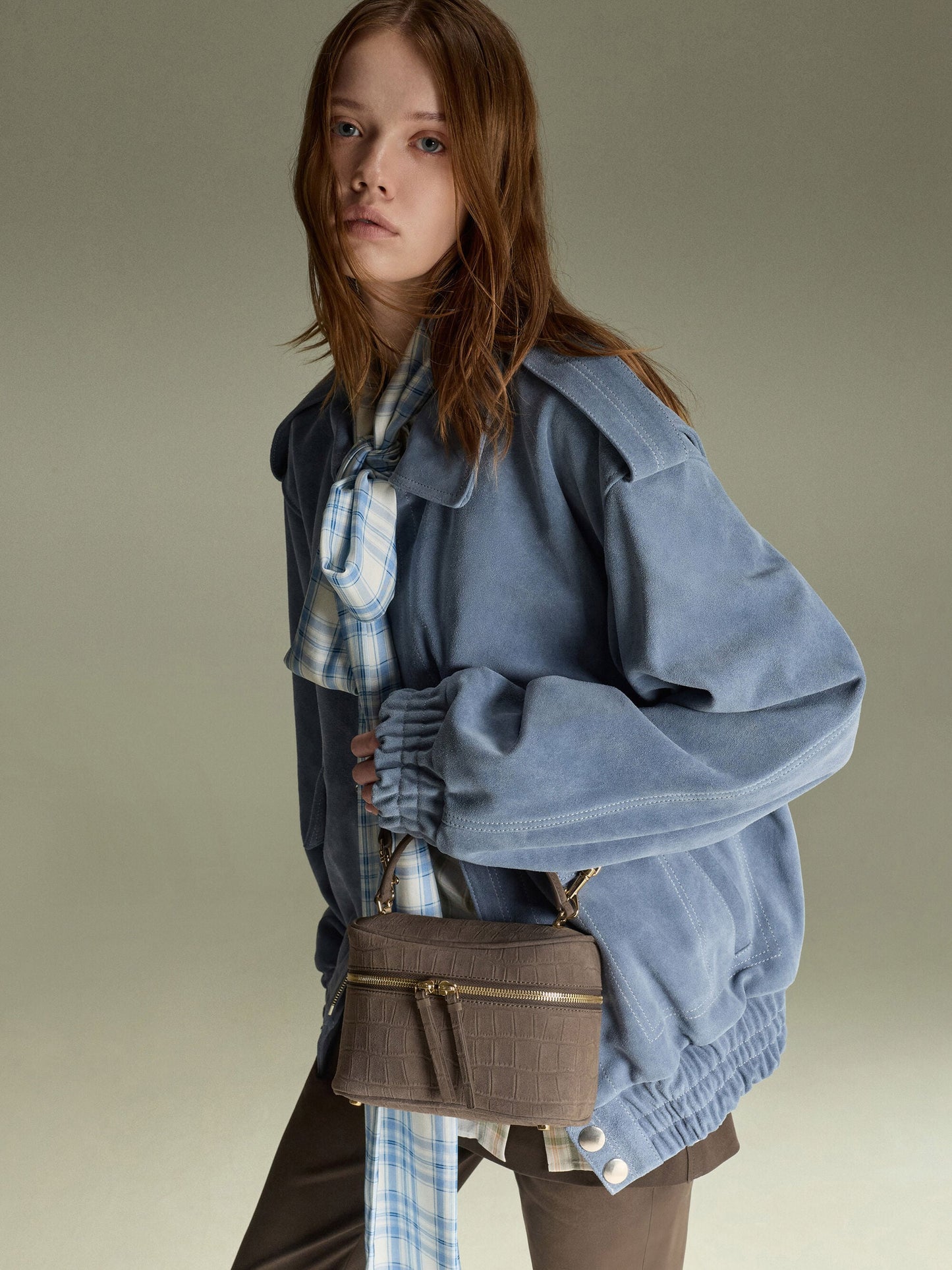 Pansy Croc-Effect Vanity Bag - Stone Grey | CHARLES & KEITH