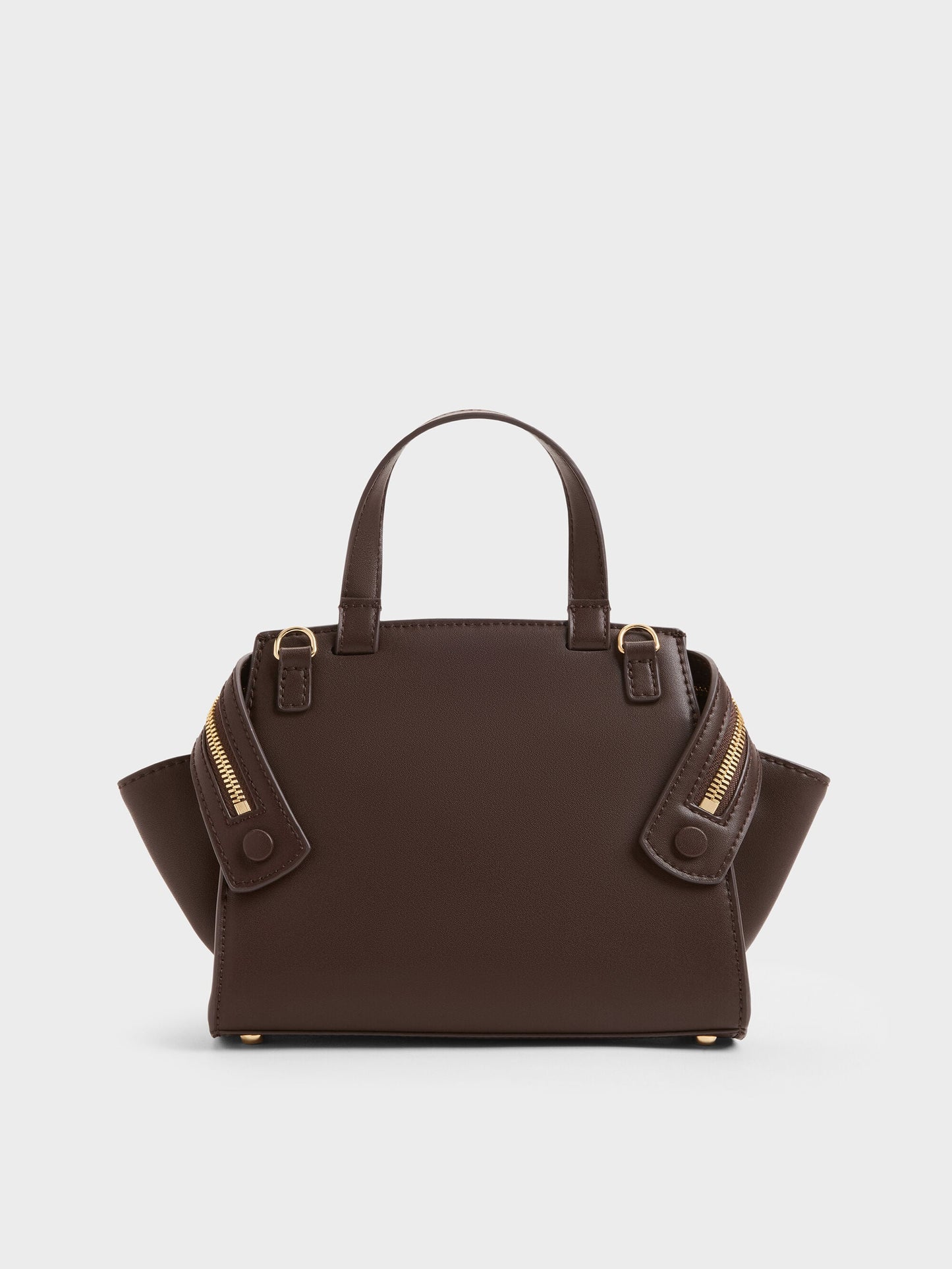 Pansy Two-Tone Trapeze Top Handle Bag - Sahara Sand | CHARLES & KEITH