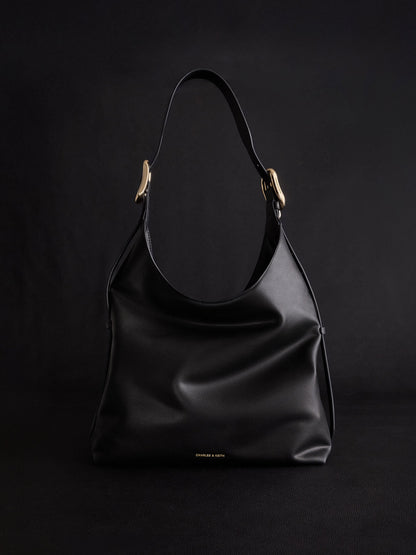 Aislin Hobo Bag - Black | CHARLES & KEITH