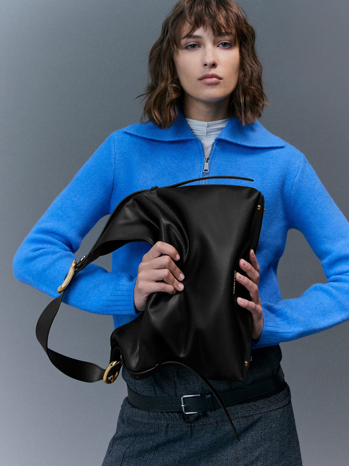 Aislin Hobo Bag - Black | CHARLES & KEITH