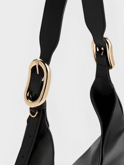 Aislin Hobo Bag - Black | CHARLES & KEITH