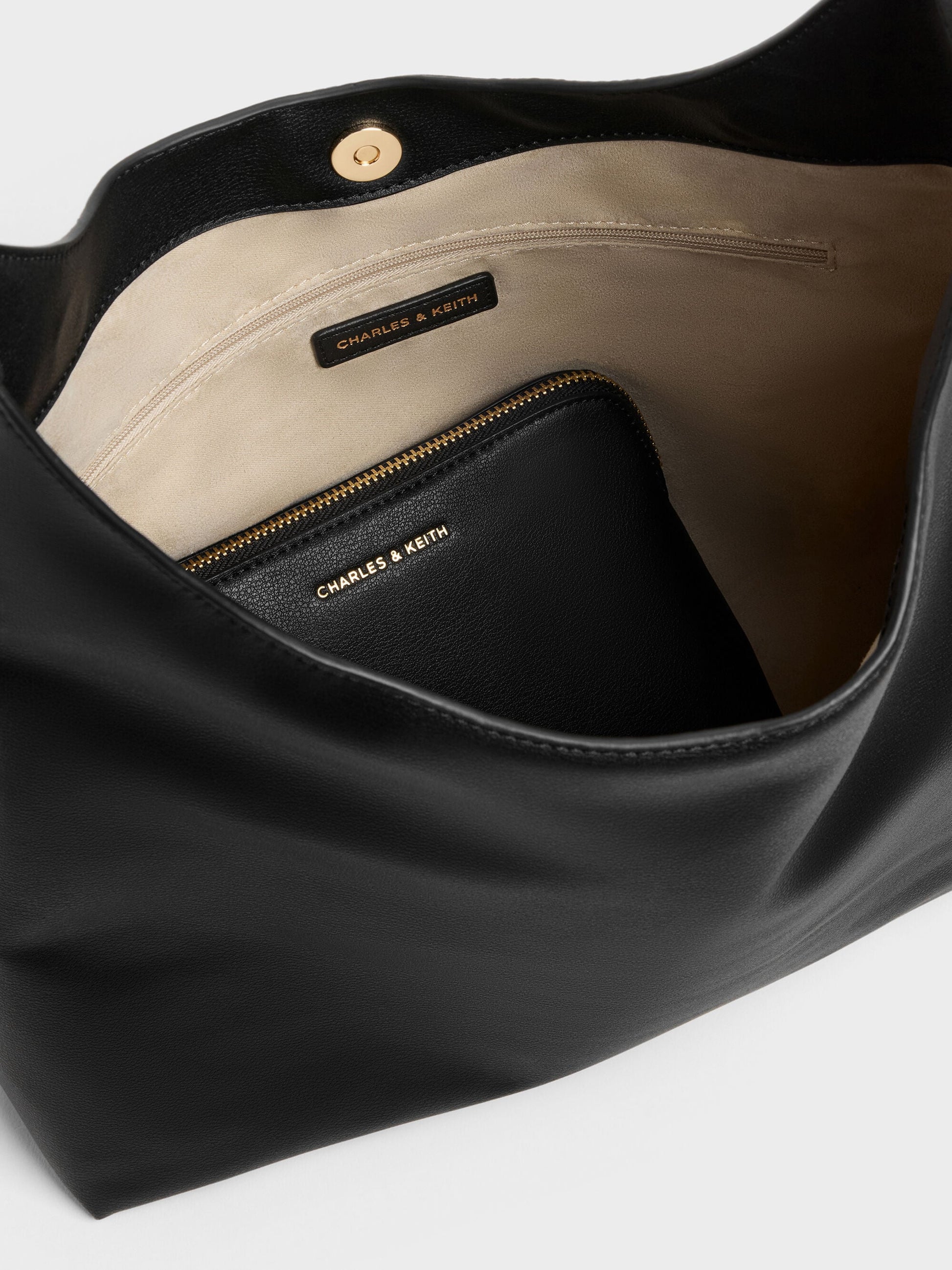 Aislin Hobo Bag - Black | CHARLES & KEITH