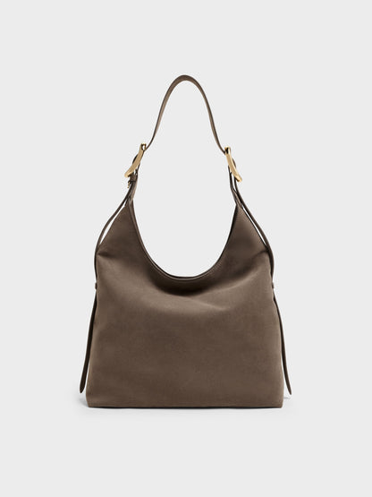 Aislin Hobo Bag - Stone Grey | CHARLES & KEITH