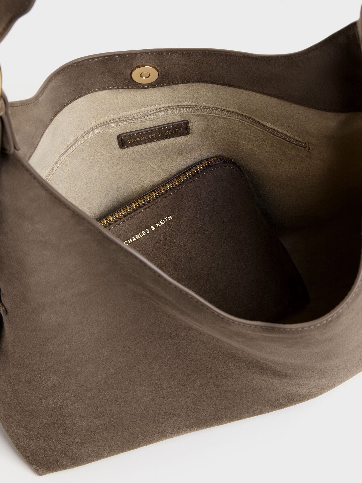 Aislin Hobo Bag - Stone Grey | CHARLES & KEITH