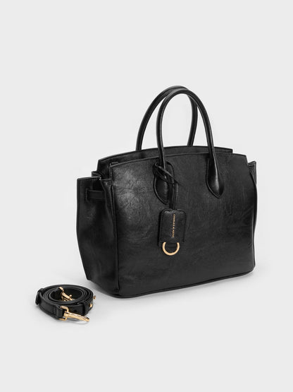 Large Ginevra Tote Bag - Black | CHARLES & KEITH