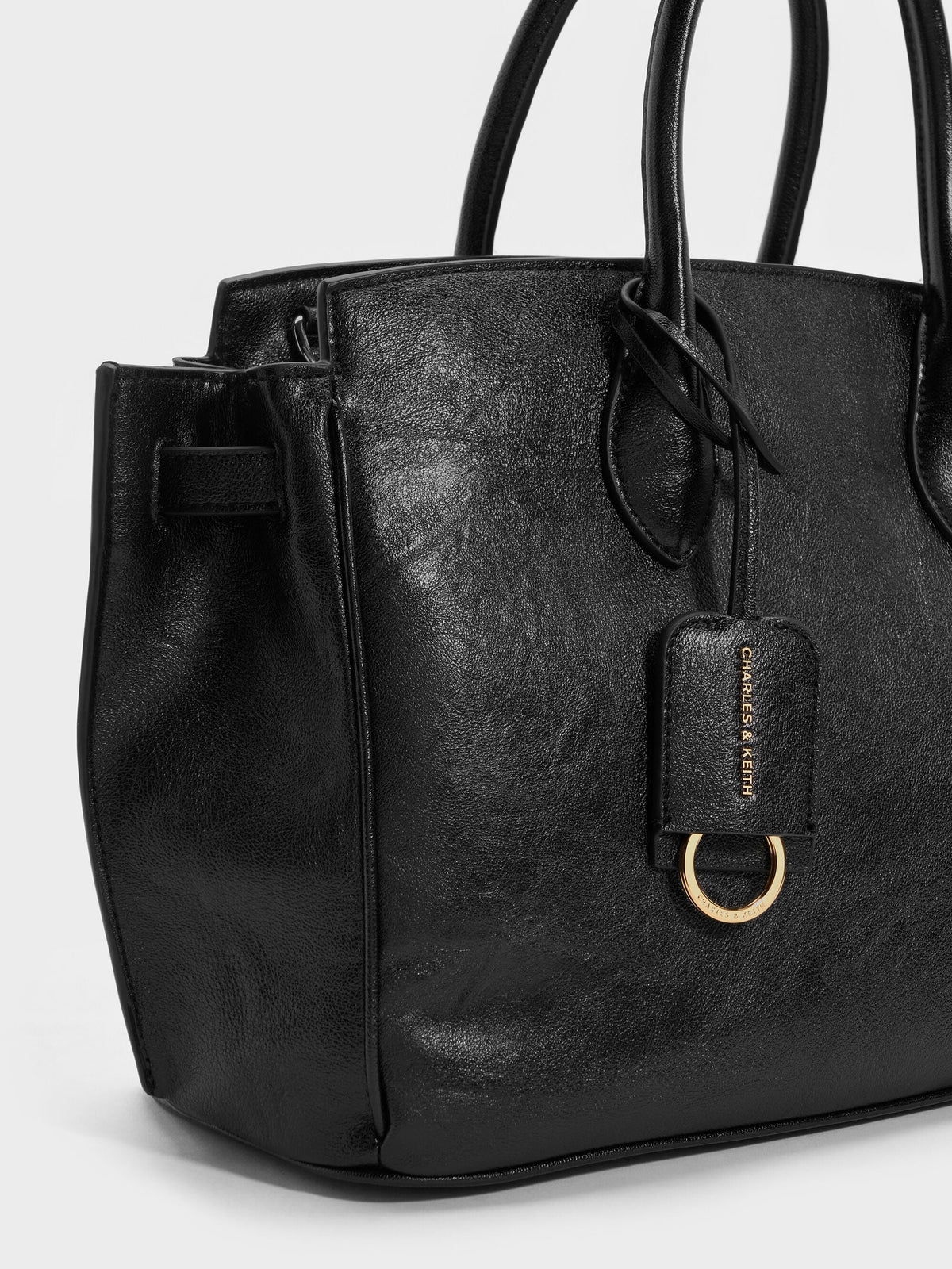 Large Ginevra Tote Bag - Black | CHARLES & KEITH