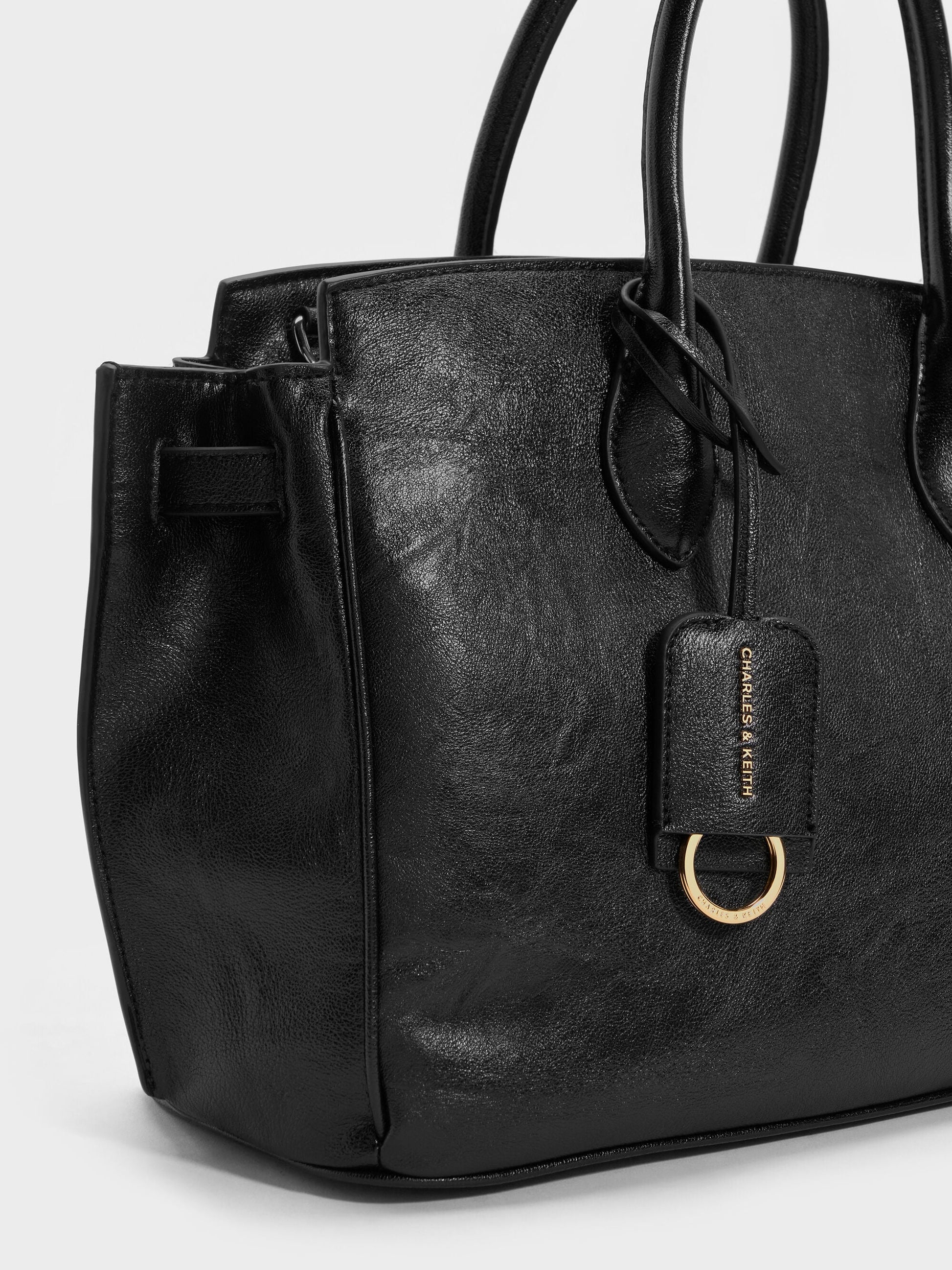 Large Ginevra Tote Bag - Black | CHARLES & KEITH