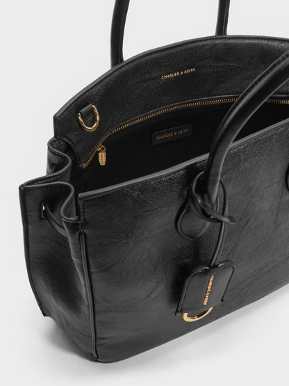 Large Ginevra Tote Bag - Black | CHARLES & KEITH