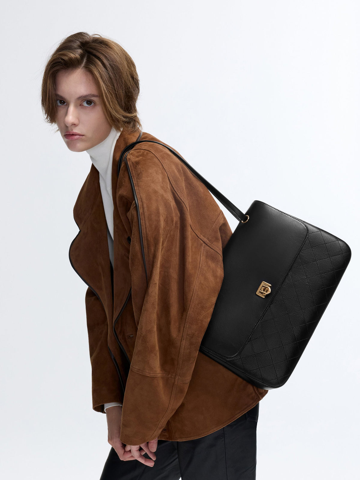 Connie Quilted Shoulder Bag - Black | CHARLES & KEITH
