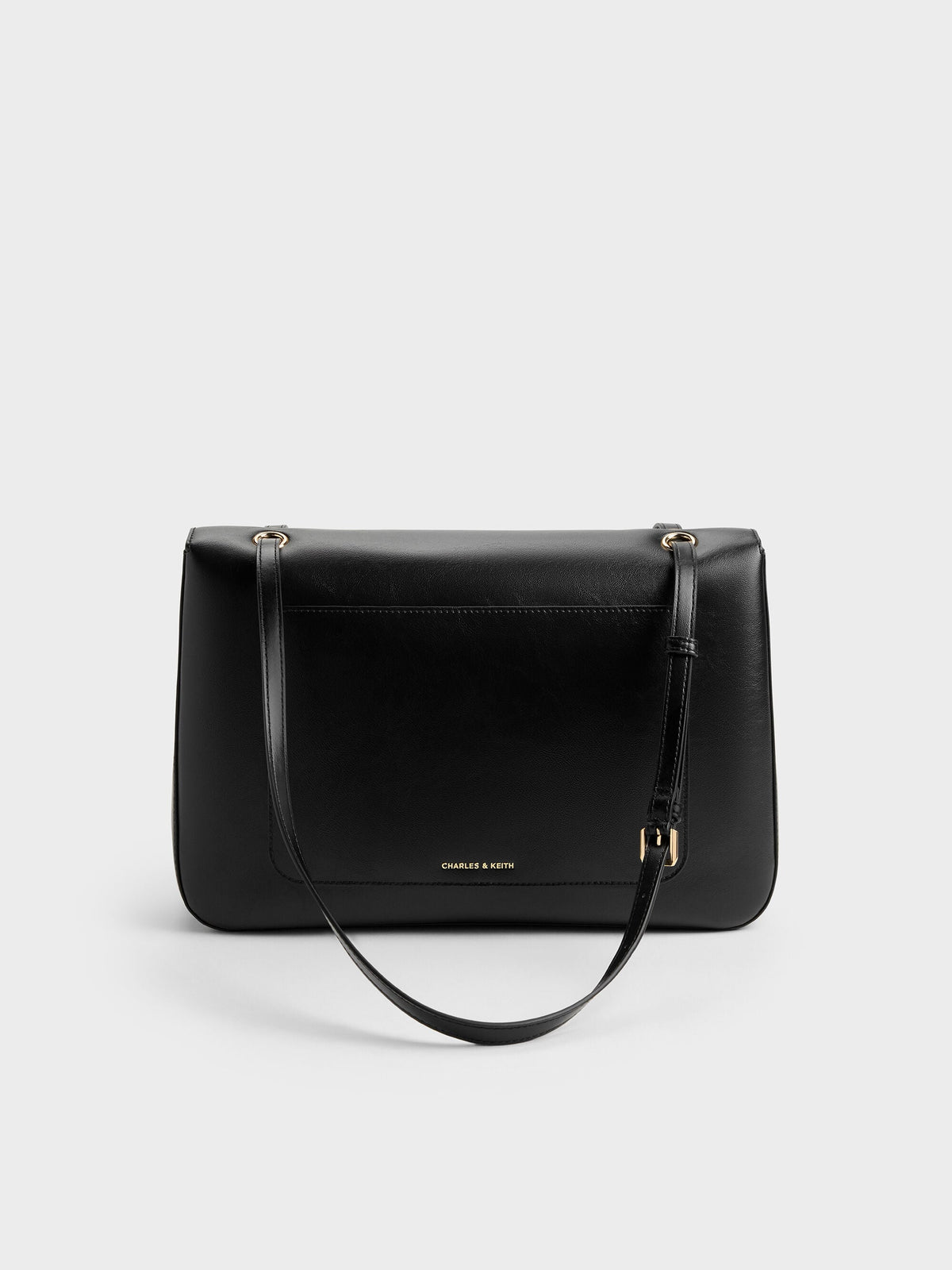 Connie Quilted Shoulder Bag - Black | CHARLES & KEITH