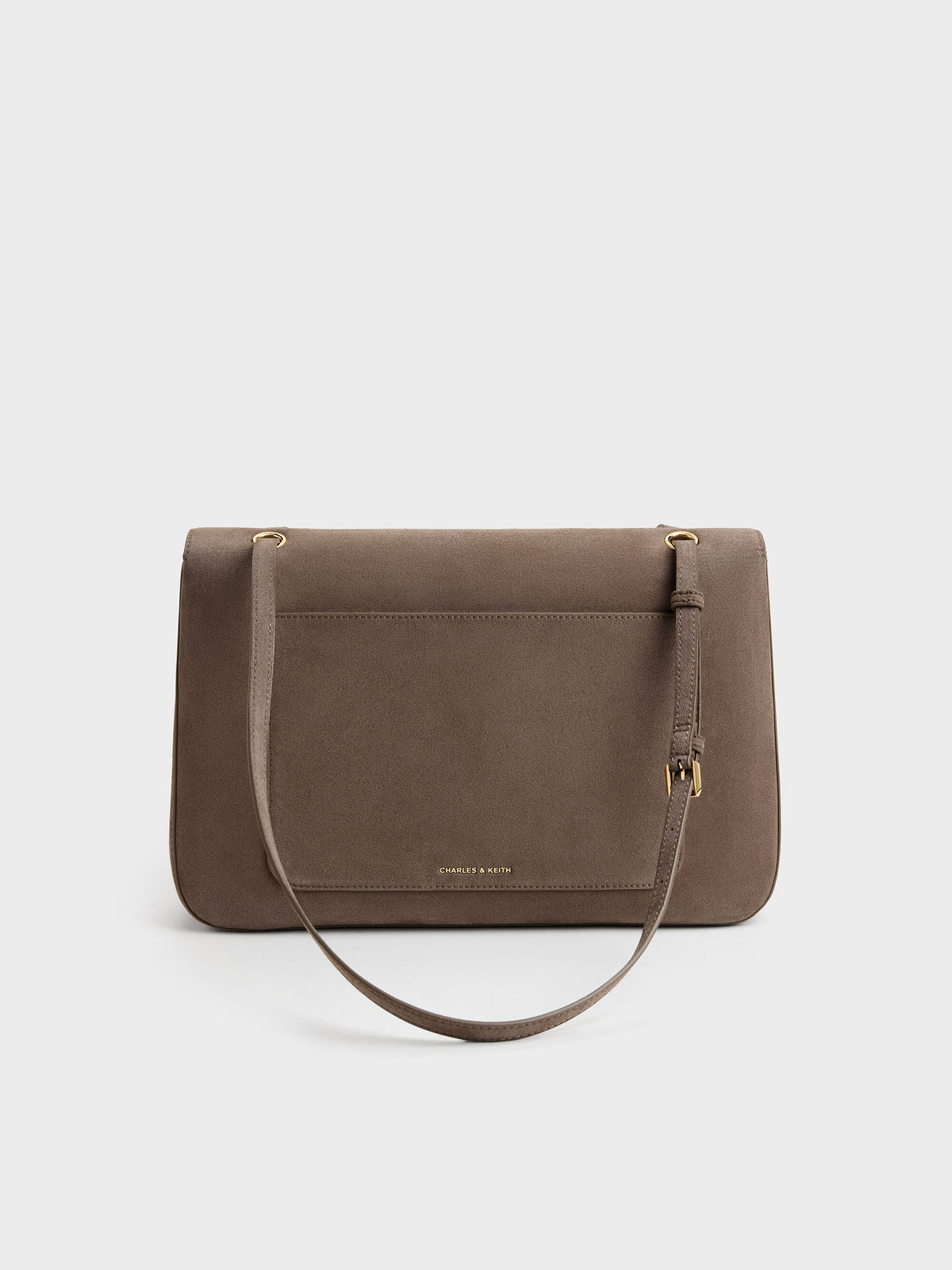 Connie Quilted Shoulder Bag - Stone Grey | CHARLES & KEITH