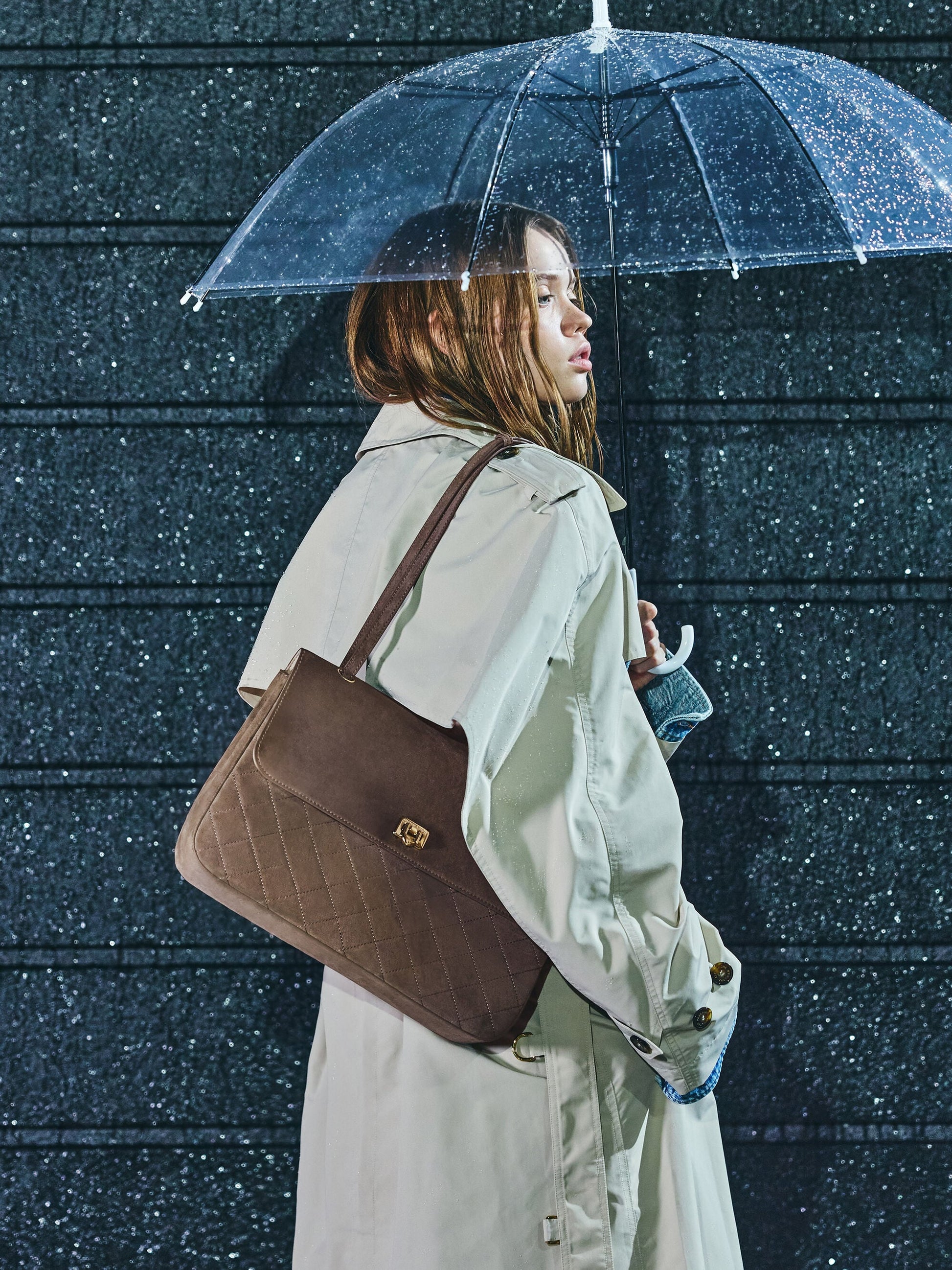 Connie Quilted Shoulder Bag - Stone Grey | CHARLES & KEITH