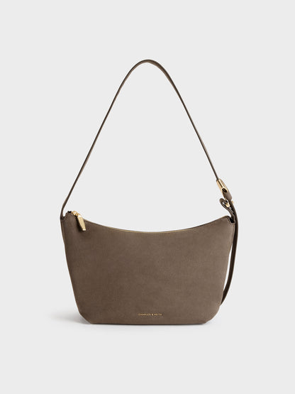 Zephyr Hobo Bag - Stone Grey | CHARLES & KEITH